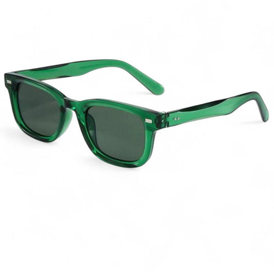 Clear Dark Green Wayfarer Sunglasses