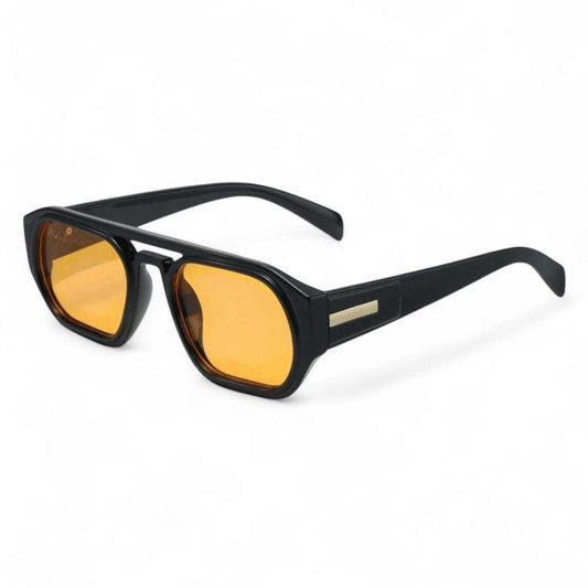 Black & Yellow Tinted Pilot Sunglasses