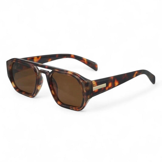 Brown Tortoise Shell Pilot Sunglasses