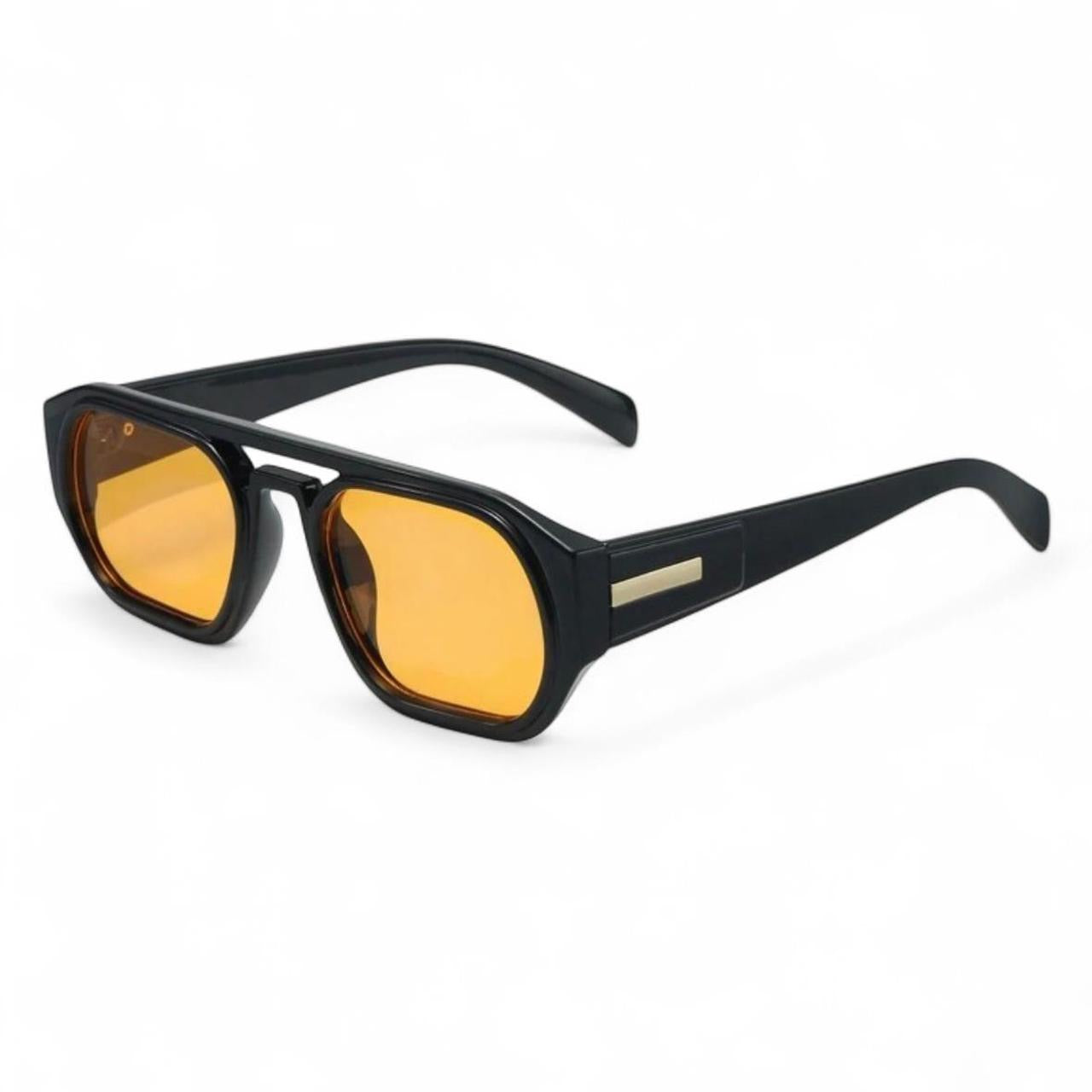 Black & Yellow Tinted Pilot Sunglasses