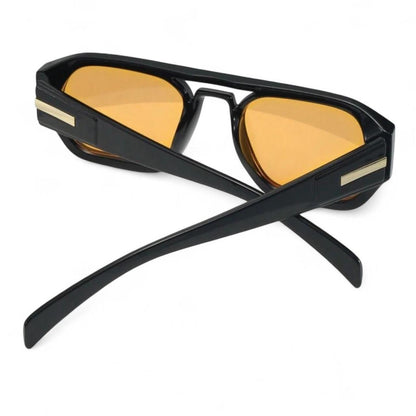 Black & Yellow Tinted Pilot Sunglasses