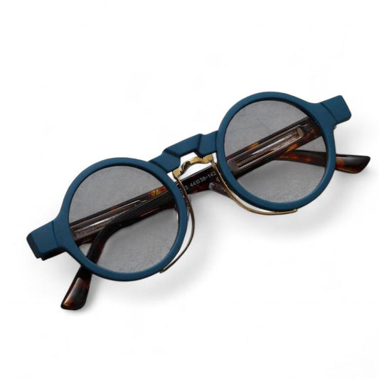 Blue & Brown Tortoise Shell Steampunk Sunglasses