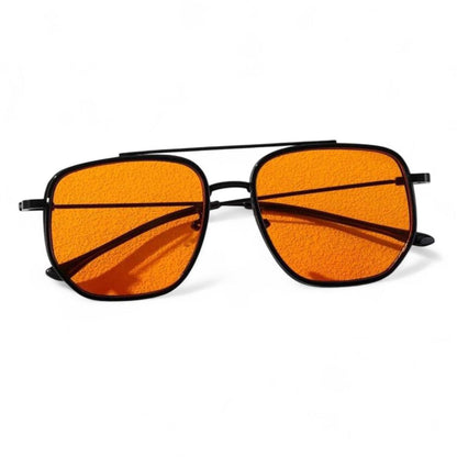 Black & Orange Pilot Sunglasses