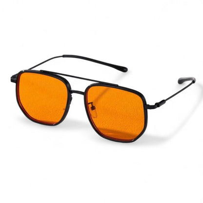 Black & Orange Pilot Sunglasses