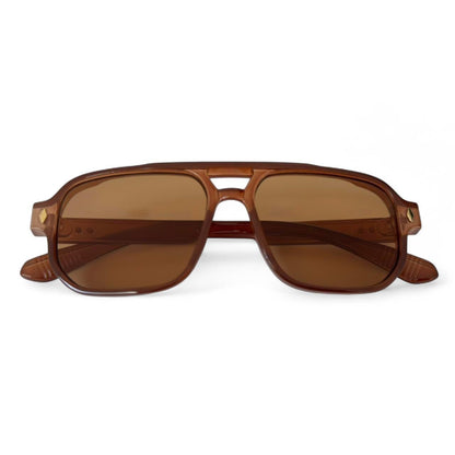 Brown Tinted Pilot Sunglasses