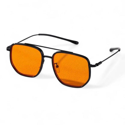 Black & Orange Pilot Sunglasses