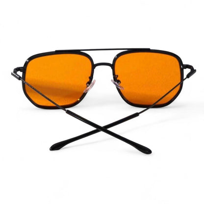 Black & Orange Pilot Sunglasses