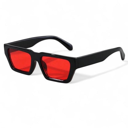 Black & Red Tinted Retro Sunglasses