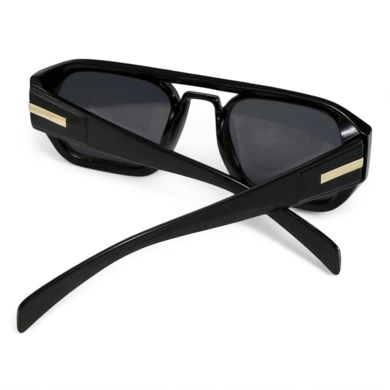Black & Dark Grey Pilot Sunglasses