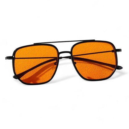 Black & Orange Pilot Sunglasses