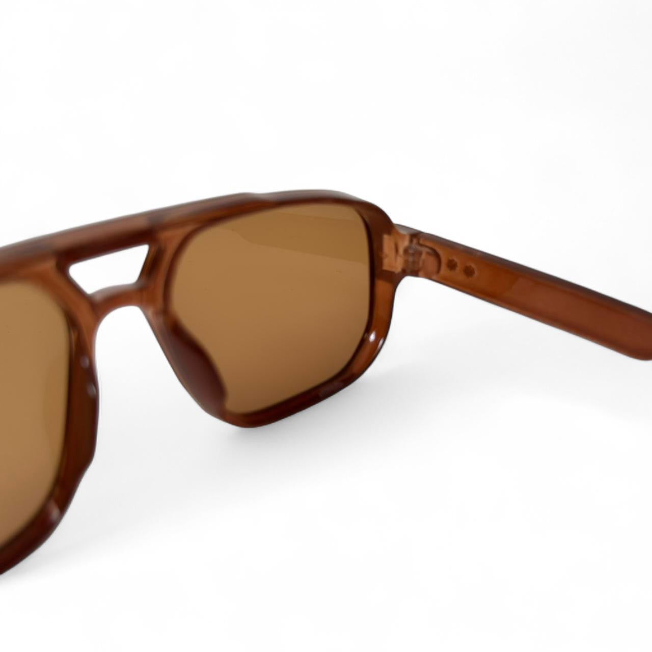 Brown Tinted Pilot Sunglasses